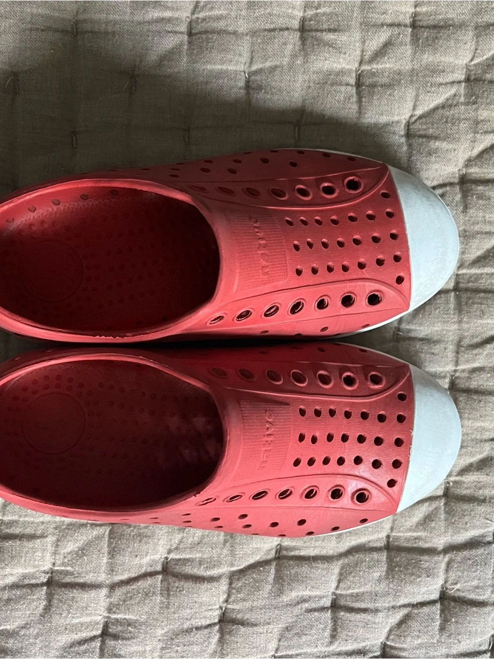 Native Shoes Kids Red Slip-On Perforated Sneakers